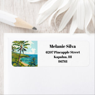 Kapalua Maui Hawaii Bay Return Address  Label