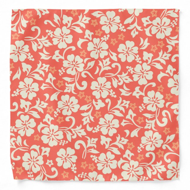 Kapalua Pareau Hawaiian Hibiscus Bandana (Front)