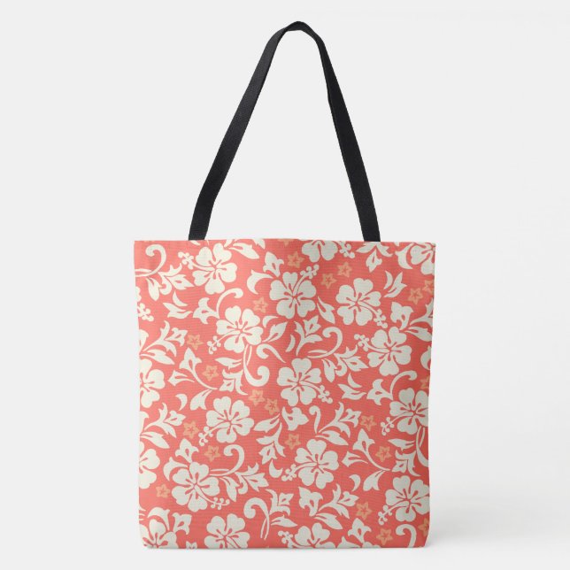 Kapalua Pareau Hawaiian Hibiscus Beach Bag (Front)