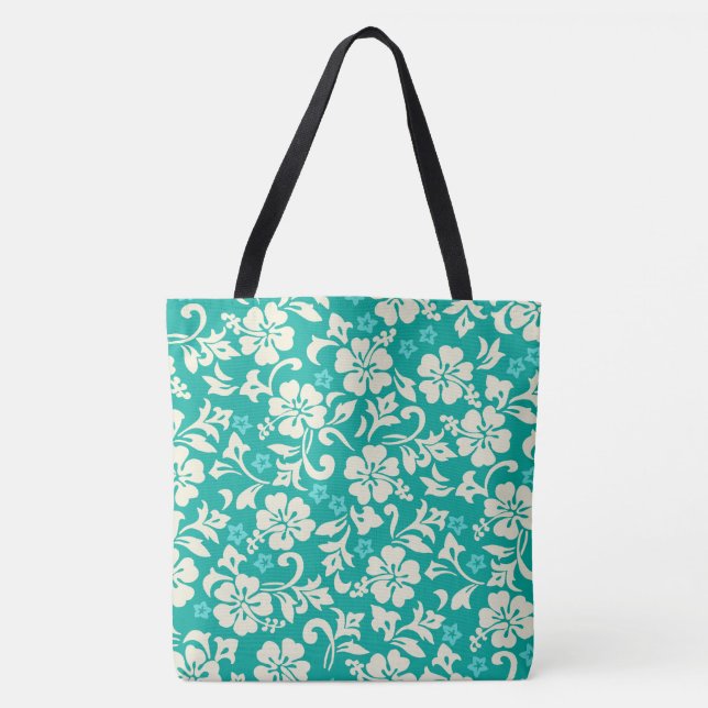 Kapalua Pareau Hawaiian Hibiscus Beach Bag (Front)