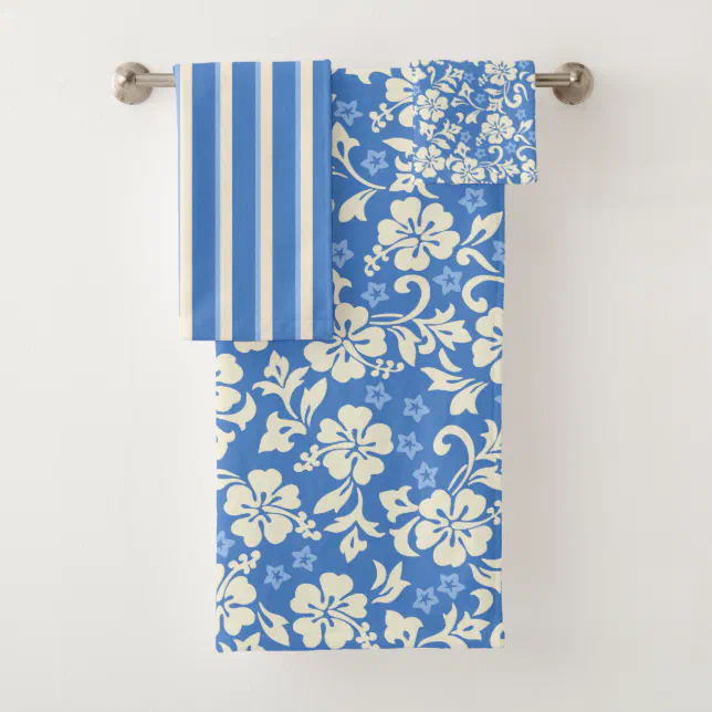 Kapalua Pareau Hawaiian Hibiscus Coordinates Peri Bath Towel Set Zazzle