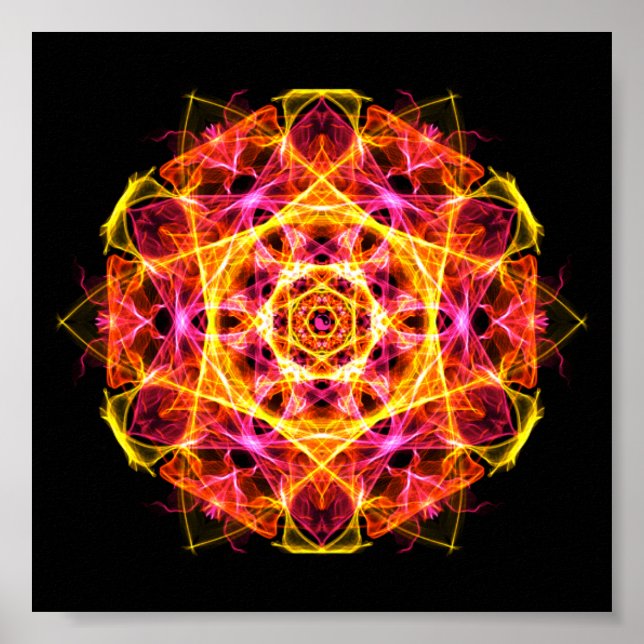 Kapha Dosha Balancing Ayurveda Mandala Poster (Front)