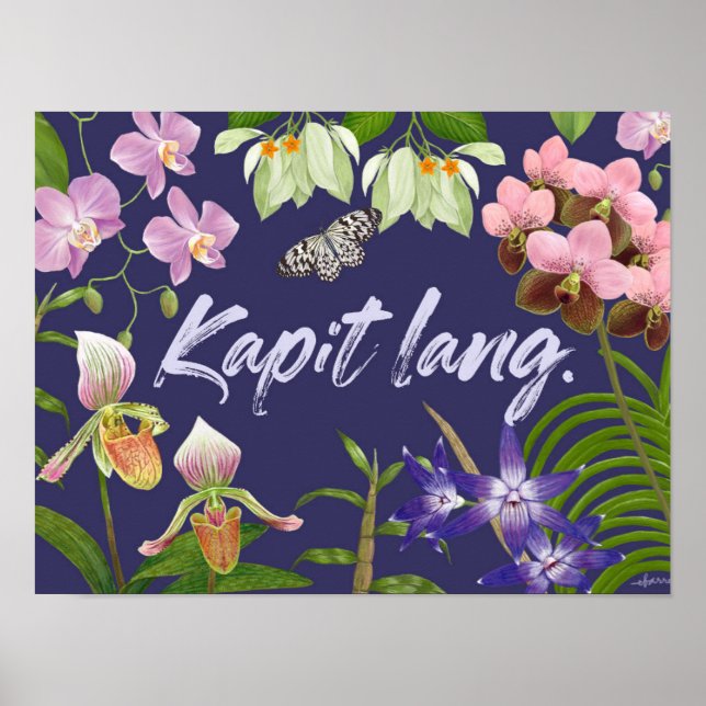 "Kapit lang" (Hang in there) Filipino Motivational Poster (Front)