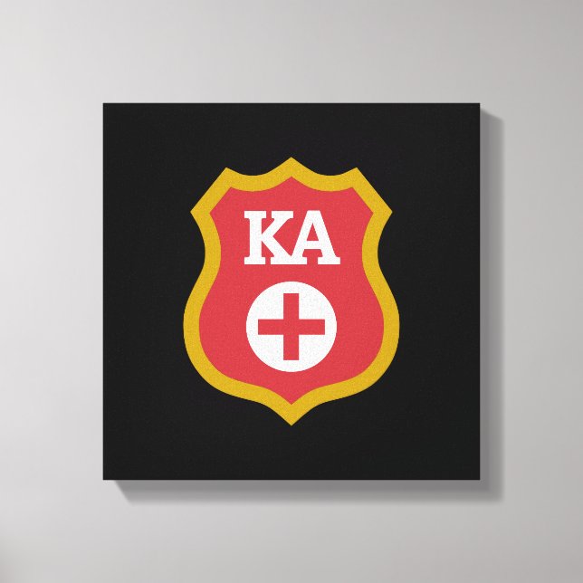 Kappa Alpha Badge Canvas Print (Front)