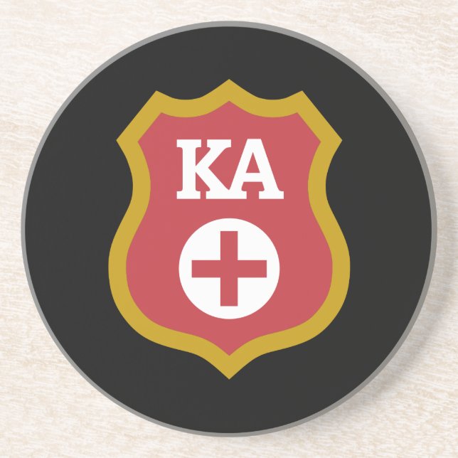 Kappa Alpha Badge Coaster (Front)