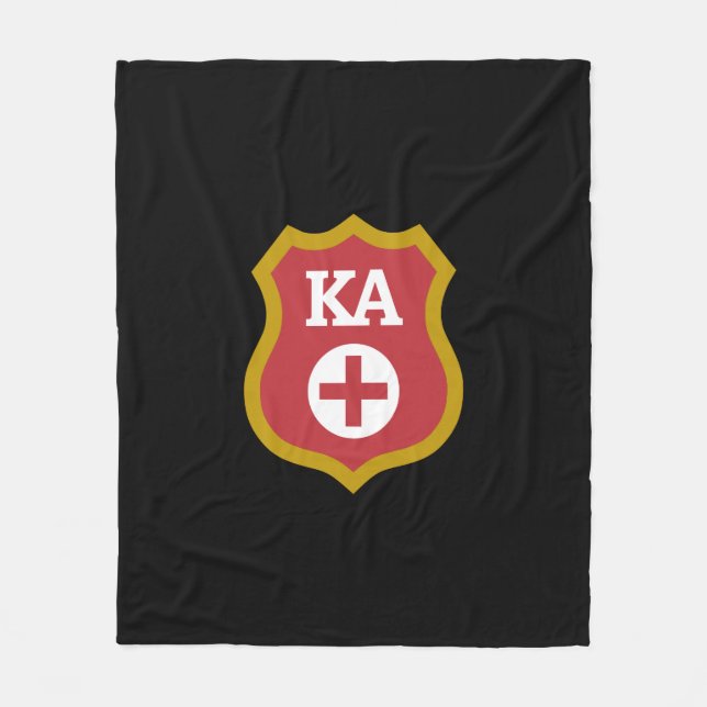 Kappa Alpha Badge Fleece Blanket (Front)