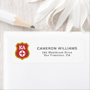 Kappa Alpha Badge Label