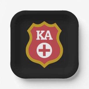 Kappa Alpha Badge Paper Plates