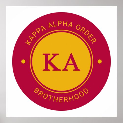 Kappa Alpha Order  Badge Poster