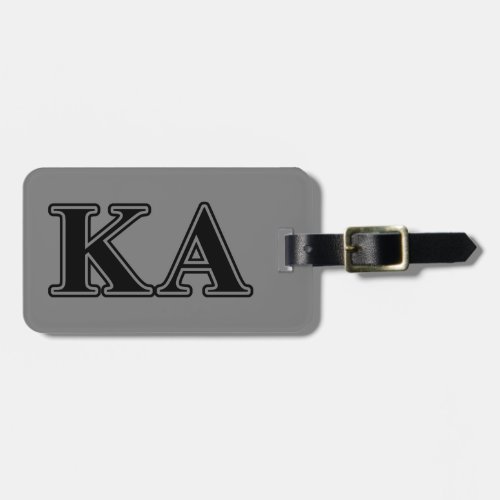 Kappa Alpha Order Black Letters Luggage Tag