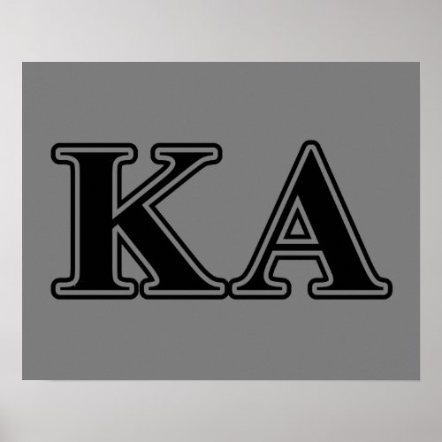 Kappa Alpha Order Black Letters Poster
