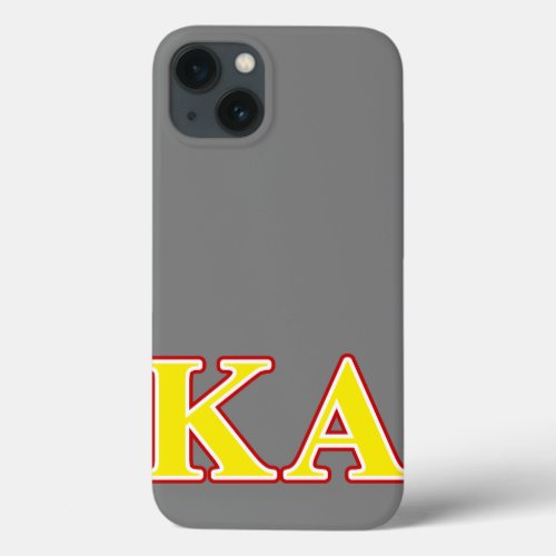 Kappa Alpha Order Red and Yellow Letters iPhone 13 Case