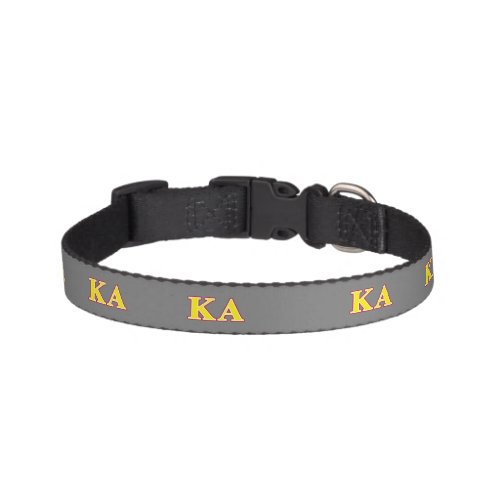 Kappa Alpha Order Red and Yellow Letters Pet Collar