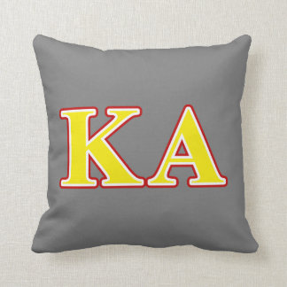 Kappa Alpha Order Red and Yellow Letters Throw Pillow