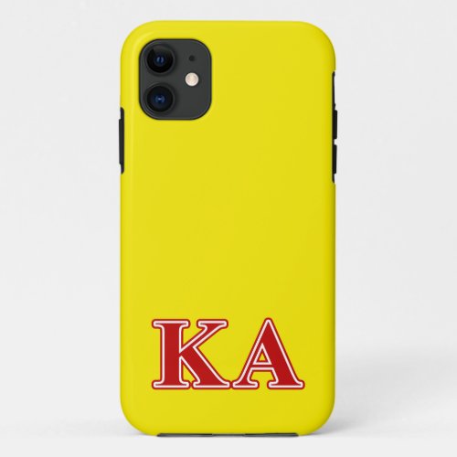 Kappa Alpha Order Red Letters iPhone 11 Case