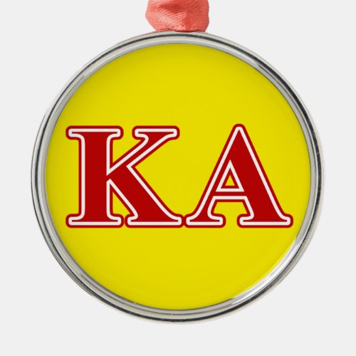 Kappa Alpha Order Red Letters Metal Ornament