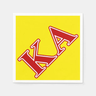 Kappa Alpha Order Red Letters Paper Napkins