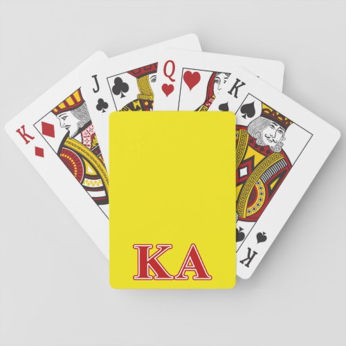 Kappa Alpha Order Red Letters Playing Cards
