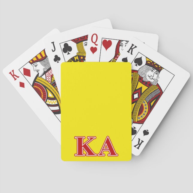 Kappa Alpha Order Red Letters Poker Cards (Back)