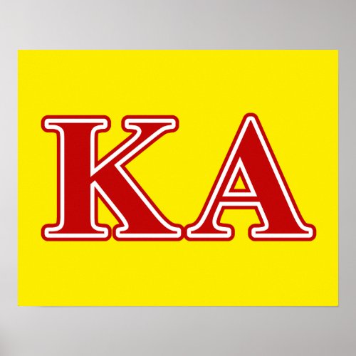 Kappa Alpha Order Red Letters Poster