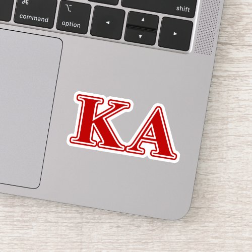 Kappa Alpha Order Red Letters Sticker