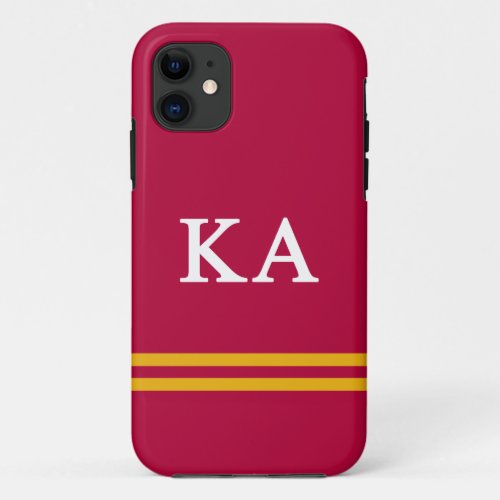 Kappa Alpha Order  Sport Stripe iPhone 11 Case