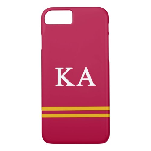 Kappa Alpha Order  Sport Stripe iPhone 87 Case