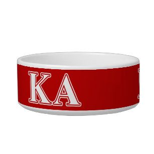 Kappa Alpha Order White and Red Letters Bowl