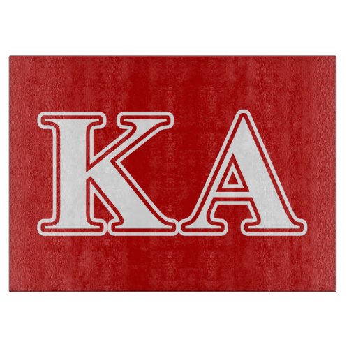 Kappa Alpha Order White and Red Letters Cutting Board