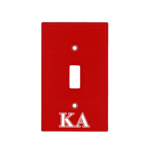 Kappa Alpha Order White and Red Letters Light Switch Cover