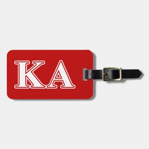 Kappa Alpha Order White and Red Letters Luggage Tag