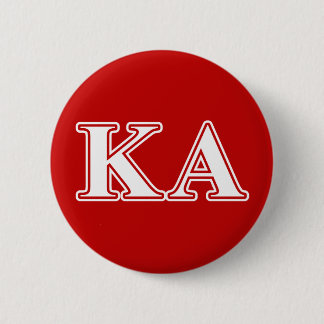 Kappa Alpha Order White and Red Letters Pinback Button