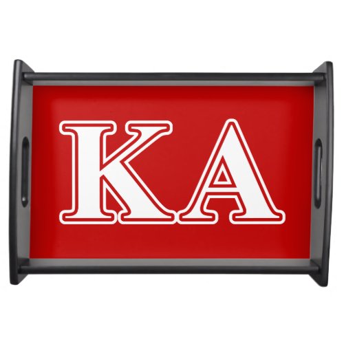 Kappa Alpha Order White and Red Letters Serving Tray