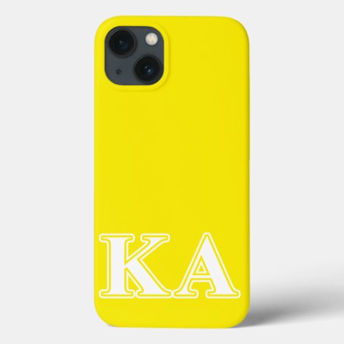 Kappa Alpha Order White and Yellow Letters iPhone 13 Case