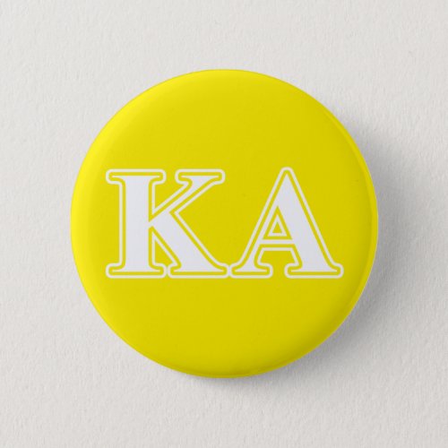 Kappa Alpha Order White and Yellow Letters Pinback Button