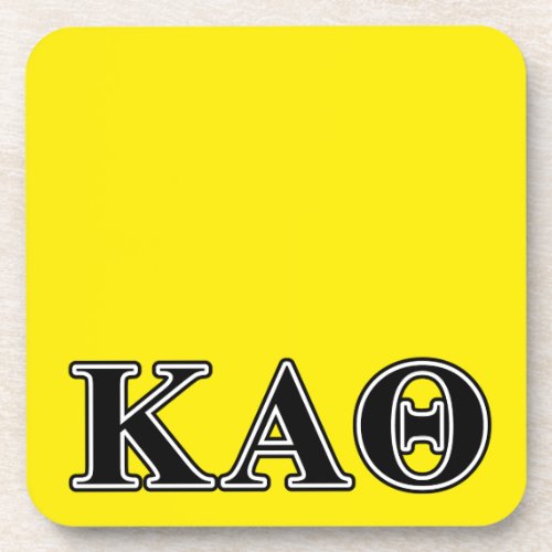Kappa Alpha Theta Black Letters Beverage Coaster