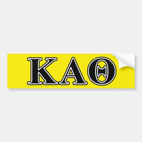 Kappa Alpha Theta Black Letters Bumper Sticker