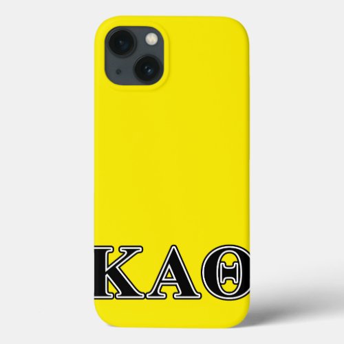 Kappa Alpha Theta Black Letters iPhone 13 Case