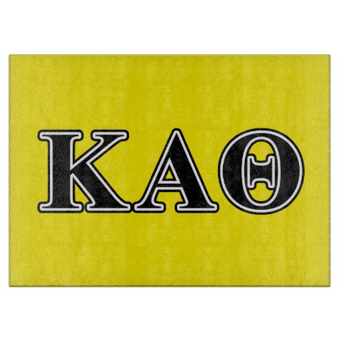 Kappa Alpha Theta Black Letters Cutting Board