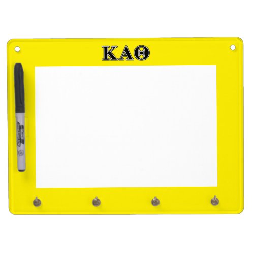Kappa Alpha Theta Black Letters Dry Erase Board With Keychain Holder