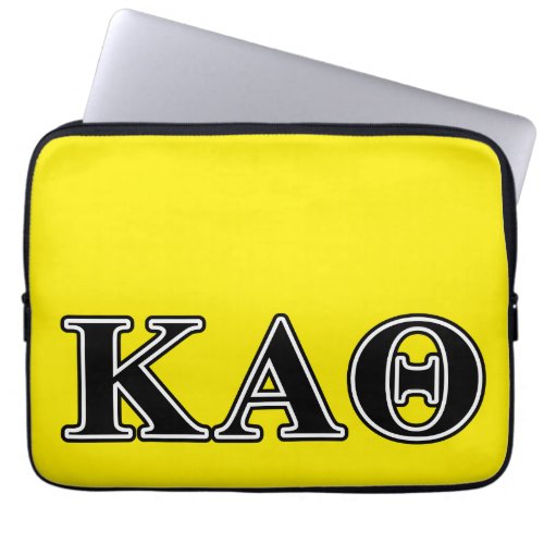 Kappa Alpha Theta Black Letters Laptop Sleeve