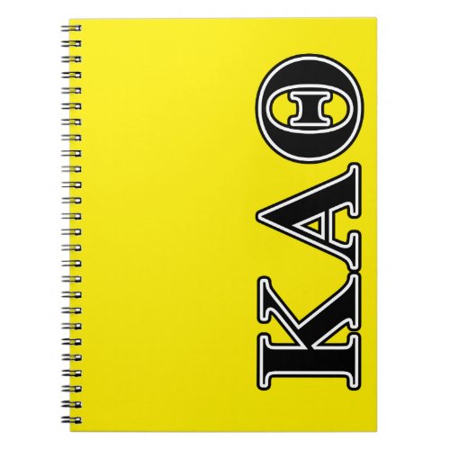 Kappa Alpha Theta Black Letters Notebook