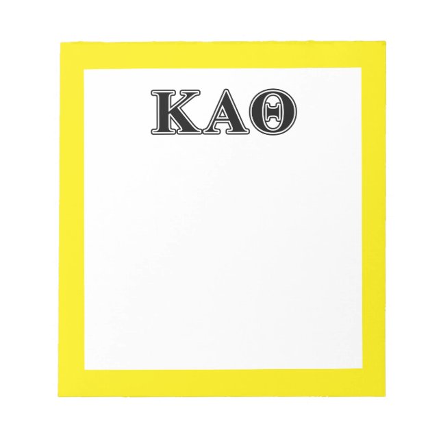 Kappa Alpha Theta Black Letters Notepad (Front)