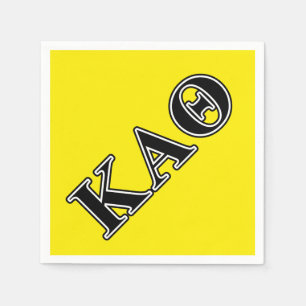 Kappa Alpha Theta Black Letters Paper Napkins