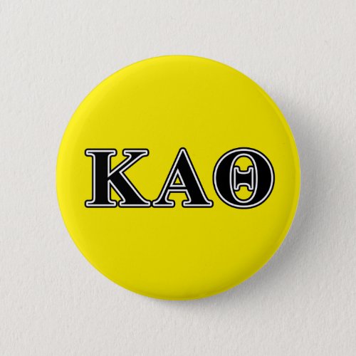 Kappa Alpha Theta Black Letters Pinback Button