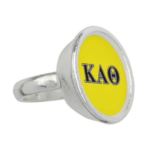 Kappa Alpha Theta Black Letters Ring