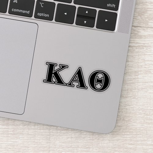 Kappa Alpha Theta Black Letters Sticker
