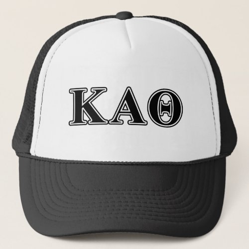 Kappa Alpha Theta Black Letters Trucker Hat