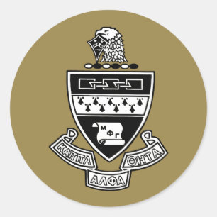 Kappa Alpha Theta Coat of Arms: Black and White Classic Round Sticker
