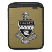 Kappa Alpha Theta Coat of Arms: Black and White iPad Sleeve (Front)